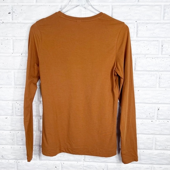 ATHLETA Burnt Orange Crewneck long sleeve knit t-shirt - Picture 4 of 8